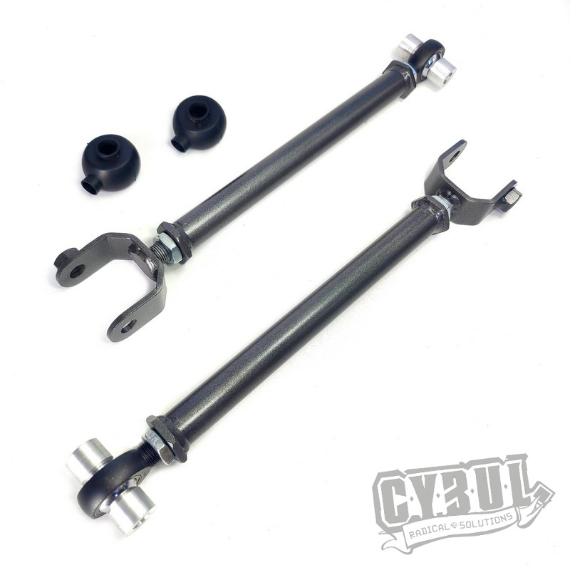 Mazda MX-5 ND rear upper adjustable control arms for camber and toe-in/out and anti-squat adjustment by Cybul Radical Solutions