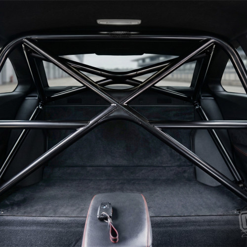 bolt-in roll bar for BMW M2 F87 with rear seat delete kit by Cybul Radical Solutions